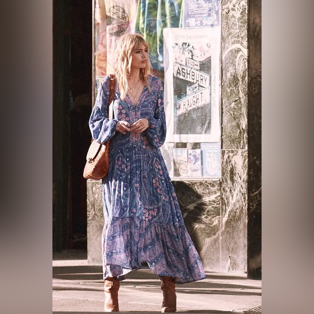 Spell & The Gypsy Collective Celestial City Lights Maxi long sleeve gown Dress